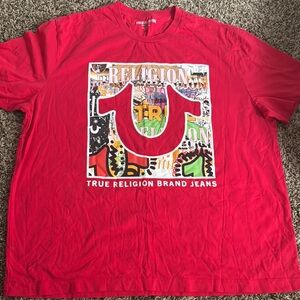 True Religion Red Graphic T-Shirt for Men